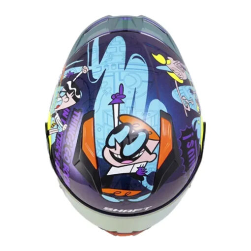 Casco Shaft 582Sp Evo Dexter Camaleon Amarillo Visor Iridium Morado - Image 3