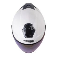 Casco Shaft Pro 240Dv Solid Blanco Gris Visor Iridium Azul 2 - Punto Llantas 2