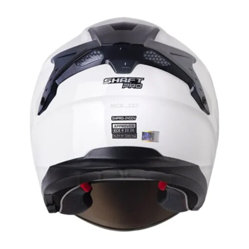 Casco Shaft Pro 240Dv Solid Blanco Gris Visor Iridium Azul - Image 2