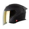 Casco Shaft Pro 240Dv Solid Negro Gris Visor Iridium Rojo - Punto Llantas 3