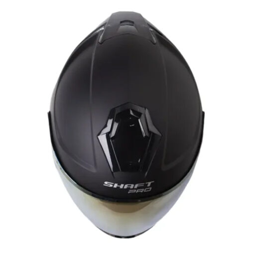 Casco Shaft Pro 240Dv Solid Negro Gris Visor Iridium Rojo - Image 3
