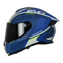 Casco Spartan Hawk Sv Titan Azul Mate Amarillo
