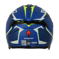 Casco Spartan Hawk Sv Titan Azul Mate Amarillo 3 - Punto Llantas 2