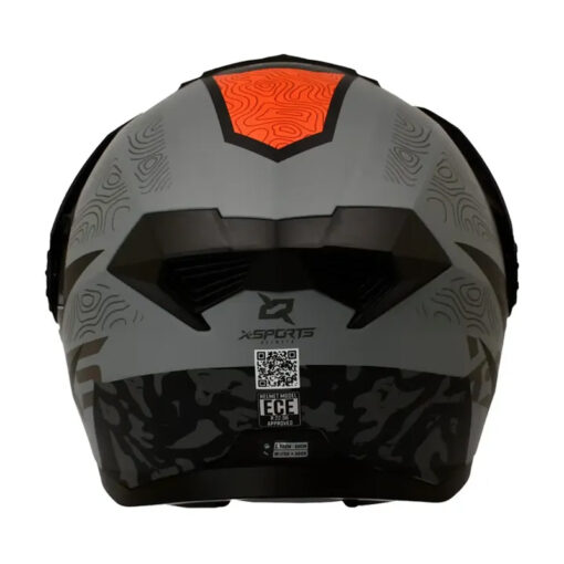 Casco X-Sports 165 Girard Gris Mate Rojo - Image 5