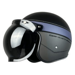 Casco Xtrong 206B Cruise Negro Mate Gris Purpura