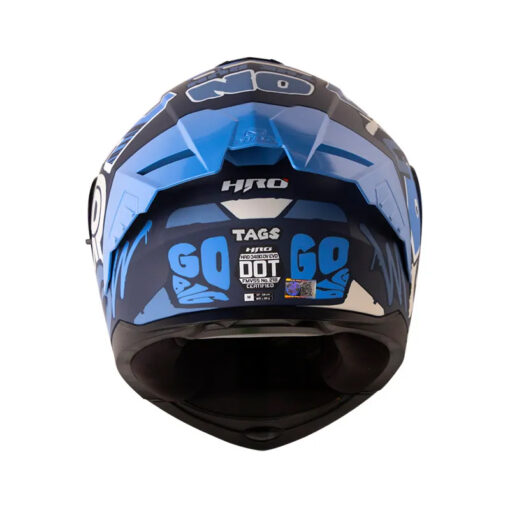 Casco Hro 3480 Tags Azul Mate - Image 3