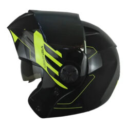 Casco Ich 3110 Cicu Negro Amarillo Visor Dorado