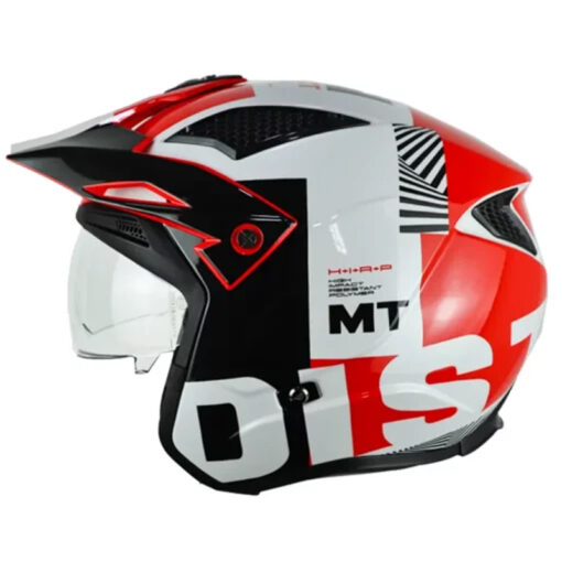 Casco Mt District Sv S Miata A5 Blanco Rojo