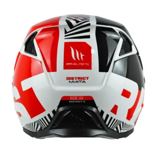 Casco Mt District Sv S Miata A5 Blanco Rojo - Image 3
